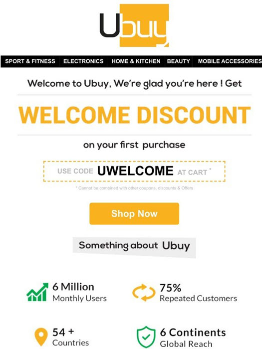 صفحه موبایل سایت ubuy