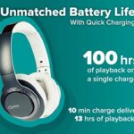 Cleer Audio Enduro 100 Wireless Bluetooth Headphone-100Hr Long Battery,Over Ear headphones Fast Charging,Lightweight, Hi-Res Sound, Play Music & Take Calls Ironless Driver (Navy）_639cf27cc89dd.jpeg