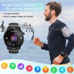CMKJ Smart Sport Watch with Bluetooth Phone Call,IP68 Waterproof,Fitness tracker, Sports Monitoring,Reminders, Music,Heart Rate and More,Compatible with IOS, Android Phones (Black-128IN)_6395d07871478.jpeg