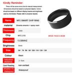 HECERE Waterproof Ceramic NFC Ring, NFC Forum Type 2 215 496 bytes Chip Universal for Mobile Phone, All-round Sensing Technology Wearable Smart Ring, Wide Surface Fasion Ring for Men or Women, 8#, 陶瓷_6398ee0ce6748.jpeg