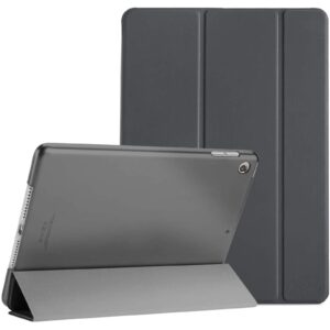 procase ipad 10 2 case 2021 9th gen 2020 8th gen 2019 7th gen slim stand hard back shell protective smart cover case for 10 2 inch ipad 9 8 7 grey 6398f1b9b5723
