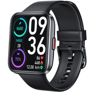 smart watch answer make call smart watches for men women 1 69 fitness watch for iphone ios andriod with heart rate sleep tracking 60 sport modes blood oxygen activity tracker black 6395d00da026c