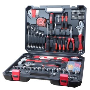 146 piece tools set general household hand tool kits home auto repair tool combination mixed tool sets with screwdriver socket wrench sets in toolbox storage case 2 year warranty 63c6759b6968e