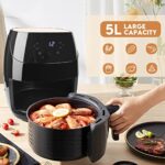 Air Fryer 5L, 8 Preset Programs, LED Touch Screen, Digital Display, Wide Range Adjustable Timer And Temperature Control, 1500W, Healthy Oil Free & Low Fat Cooking_63d83d8ccf457.jpeg