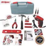 Hi-Spec 35 Piece Red USB 3.6V Electric Power Screwdriver & DIY Tool Kit. A Complete Home Hand Tools Box Set with Cordless Rechargeable Screwdriving_63c676f7aba53.jpeg