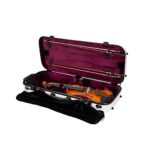 Crossrock Fiberglass Double Violin Case For Two 4/4 Full Size Violins, Backpack Style in White (CRF1000DVWT)_63e0c22229cf8.jpeg