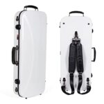Crossrock Fiberglass Double Violin Case For Two 4/4 Full Size Violins, Backpack Style in White (CRF1000DVWT)_63e0c227b5c75.jpeg