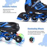 CUQNORL Adjustable Kids Pink and bule Inline Skates with Light Up Wheels for Boys Girls Beginners for Indoor Outdoor Sports，All 8 Wheels of Skates Shine,3 Sizes Adjustable_63de407604aac.jpeg