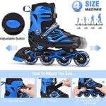 CUQNORL Adjustable Kids Pink and bule Inline Skates with Light Up Wheels for Boys Girls Beginners for Indoor Outdoor Sports，All 8 Wheels of Skates Shine,3 Sizes Adjustable_63de4079cae7c.jpeg