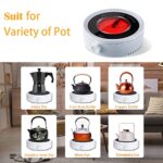Electric Mini Coffee Pot Warmer with 900ml Teapot,Electric Teapot Stove Portable, 800W Electric Ceramic Stove Round Hot Plate,Heater Stove Countertop Burner for Boiling Water, Tea, Coffee (Black)_63dfb68b3e43c.jpeg