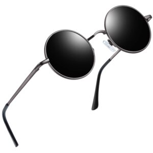 joopin round polarized sunglasses for men women uv protection sun glasses small circle hippie john lennon shades sunglasses 63e0caa090d58