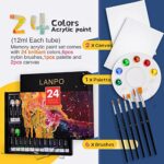 Premium Acrylic Paint Set Professional 24 Color 12ml each tube with 1 Palette 2 Canvas & 6 nylon brushes | Non Toxic Water Color Paint for beginner & professional | Artist Kit | Drawing Painting set_63de41eeeb961.jpeg
