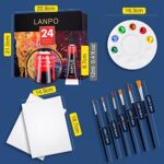 Premium Acrylic Paint Set Professional 24 Color 12ml each tube with 1 Palette 2 Canvas & 6 nylon brushes | Non Toxic Water Color Paint for beginner & professional | Artist Kit | Drawing Painting set_63de41f04ef18.jpeg