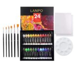Premium Acrylic Paint Set Professional 24 Color 12ml each tube with 1 Palette 2 Canvas & 6 nylon brushes | Non Toxic Water Color Paint for beginner & professional | Artist Kit | Drawing Painting set_63de41f177d70.jpeg