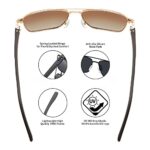 PUKCLAR Pilot Men Polarized Sunglasses Lightweight Rectangular Sunglasses for Man Women with UV400 Protection for Driving Golf_63e0c7737391d.jpeg