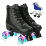 Roller Skates for Women and Men, High Top PU Leather Classic Double-Row Roller Skates, Indoor Outdoor Roller Skates for Beginner a Shoes Bag_63de424617dc2.jpeg