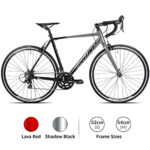 SPARTAN 700C Peloton Road Bicycle | Alloy Frame Road Bike | Light weight Cycle | Fitness Road Bicycles | Size – Small (52Cm), Medium(54CM) Shadow Black & Lava Red_63e26fc35feae.jpeg