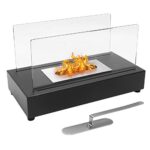 Tabletop Fireplace S’Mores Bio-Ethanol Fire Pit, Indoor Outdoor Portable Fire Bowl Pot Ventless Fireplace, Rectangle, Black_63e26135d25c7.jpeg
