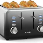 Toaster 4 Slice, FIMEI Stainless Steel Toaster with Extra Wide Slot, Automatic Toaster, Compact Bagel Toaster, 7 Browning Setting with Defrost/Reheat/Cancel Function, Removable Crumb Tray (Gradient)_63de4f64cb4b1.jpeg