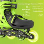 Yvolution Neon Inline Skates Roller Blades Outdoor and Indoor for Boys Girls with Light Up Wheels, 4 Sizes Adjustable_63de3d2cbdc65.jpeg