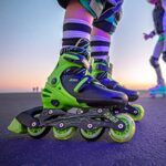 Yvolution Neon Inline Skates Roller Blades Outdoor and Indoor for Boys Girls with Light Up Wheels, 4 Sizes Adjustable_63de3d2fc8bdb.jpeg